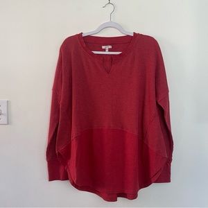 Maurices | Waffle Knit Notch Neck Tunic Top